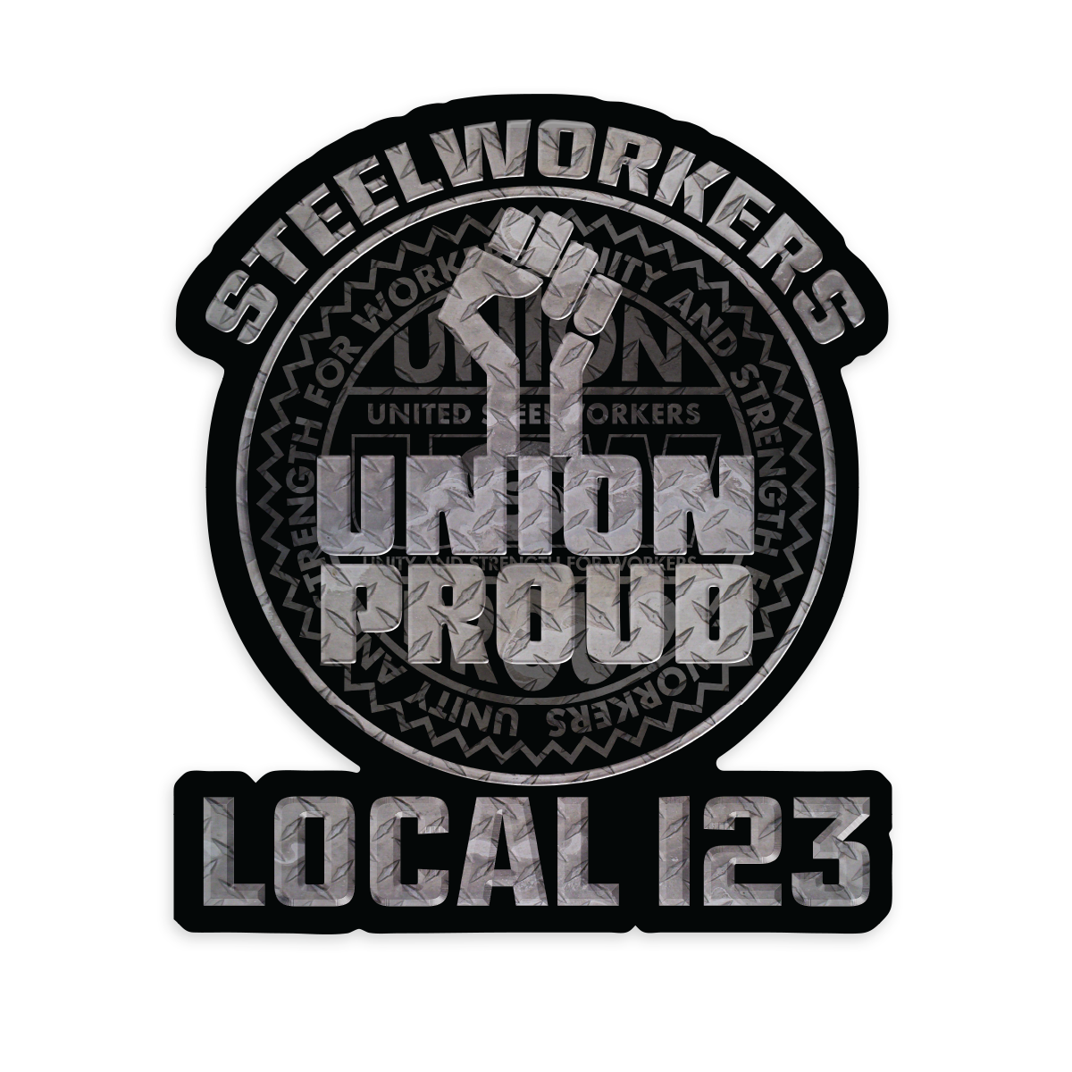 USW Iron Fist Decal