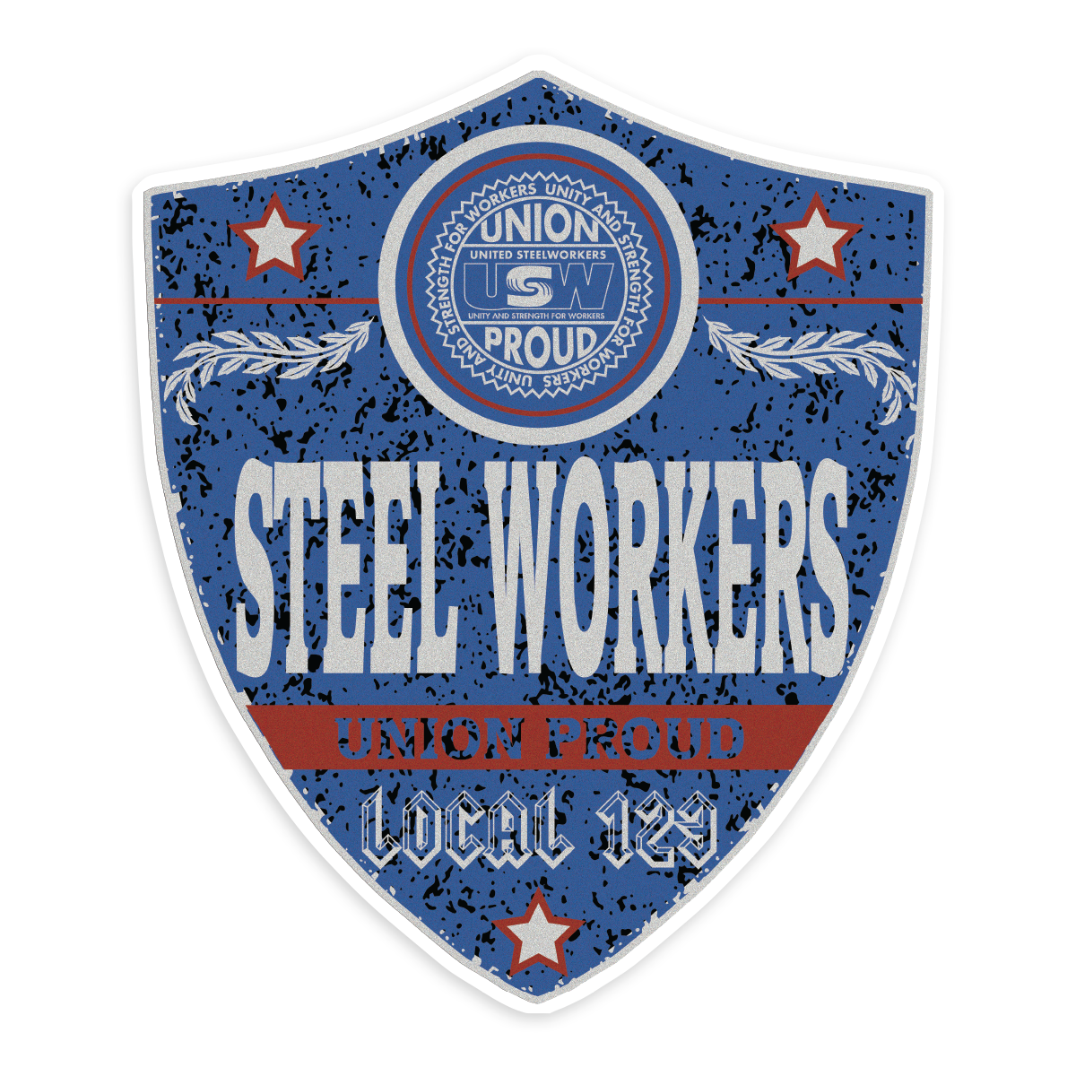 USW Blue Badge Decal