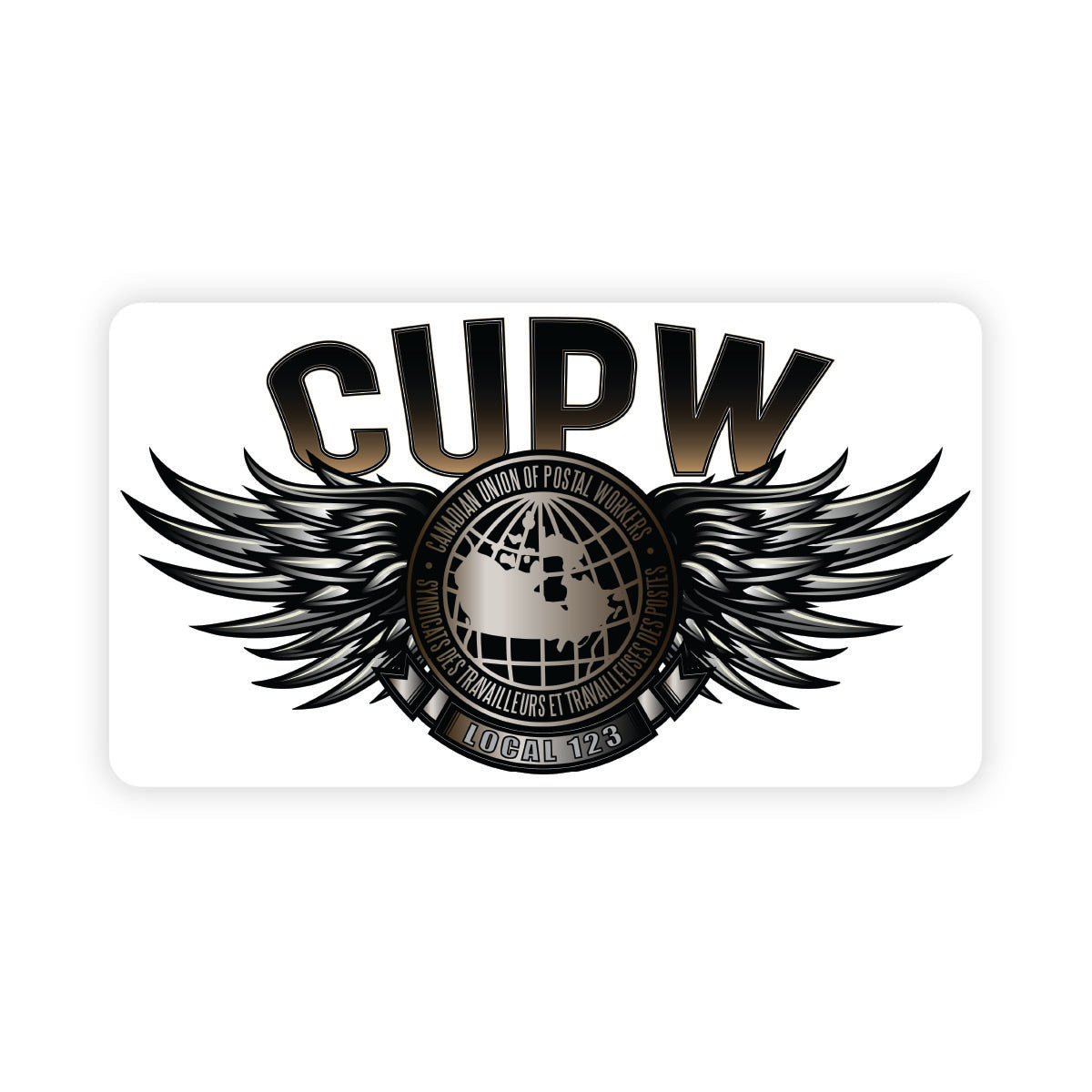 CUPW Steel Wings Decal