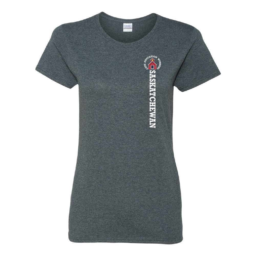 Education Workers Sask Logo Left Chest - Ladies T-Shirt