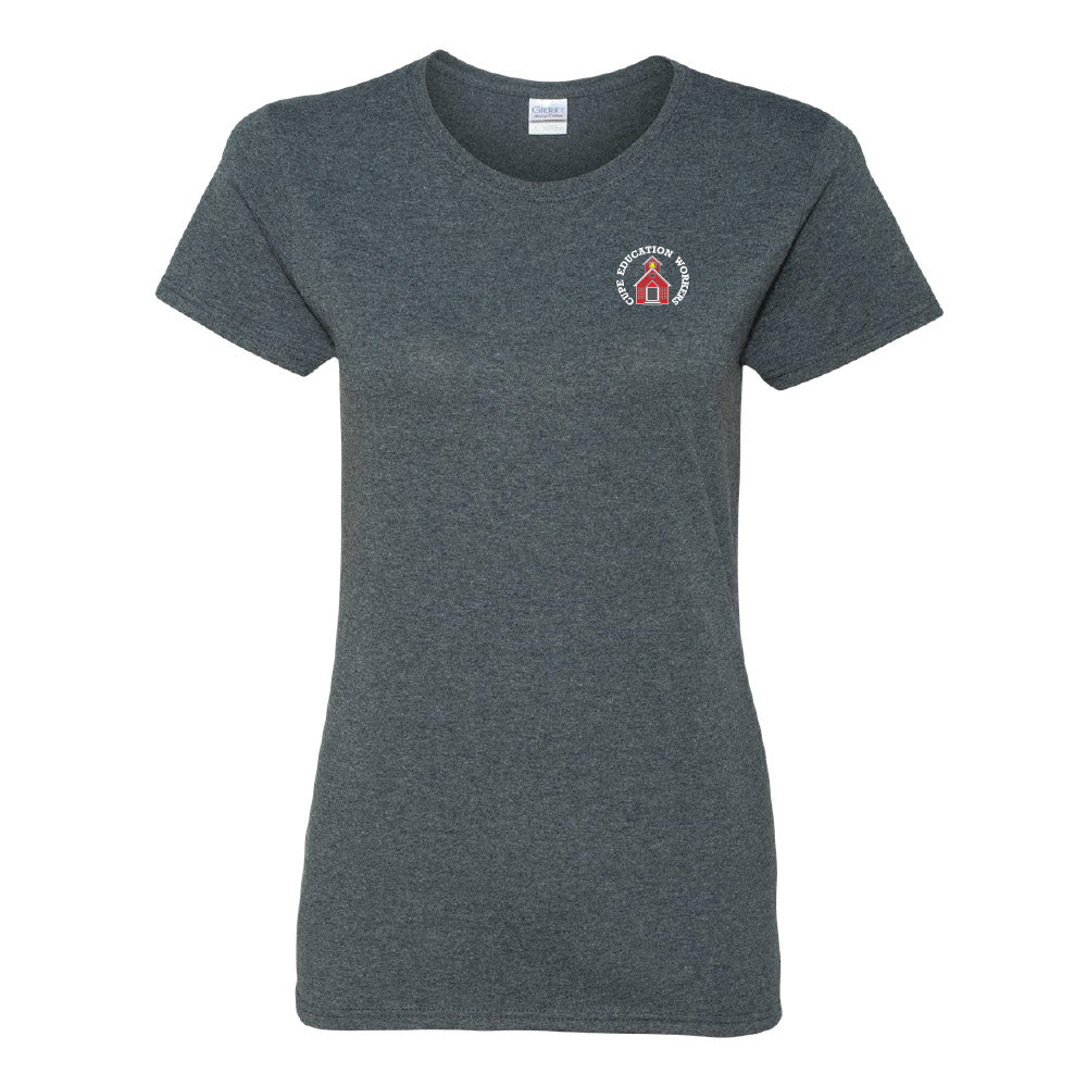 Education Workers Classic Logo Left Chest - Ladies T-Shirt