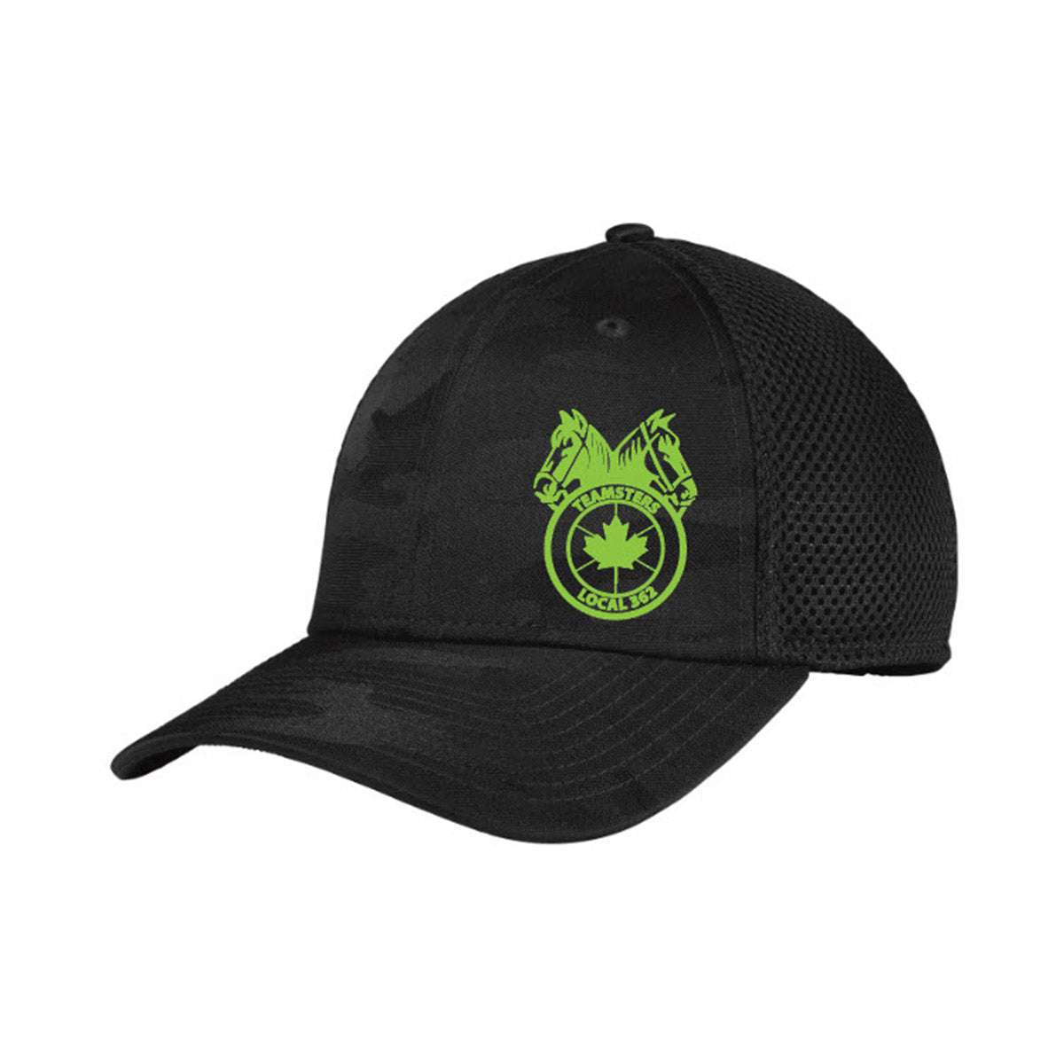 Teamsters 362 - Tonal Camo Cap - LIME GREEN Embroidery