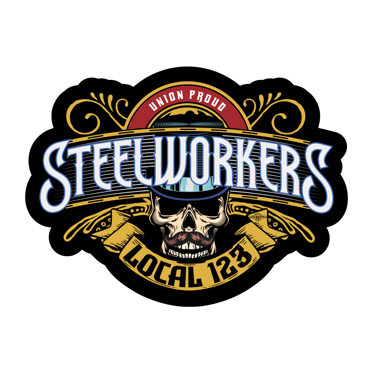 USW - Steelworkers Skull Decal