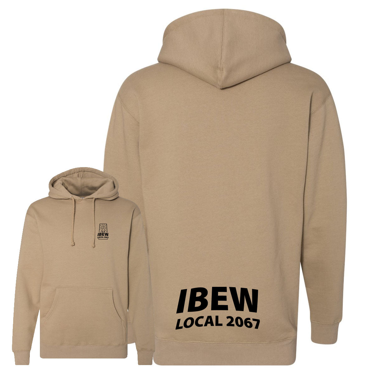 Heavyweight IBEW Local 2067 Hoodie Sandstone