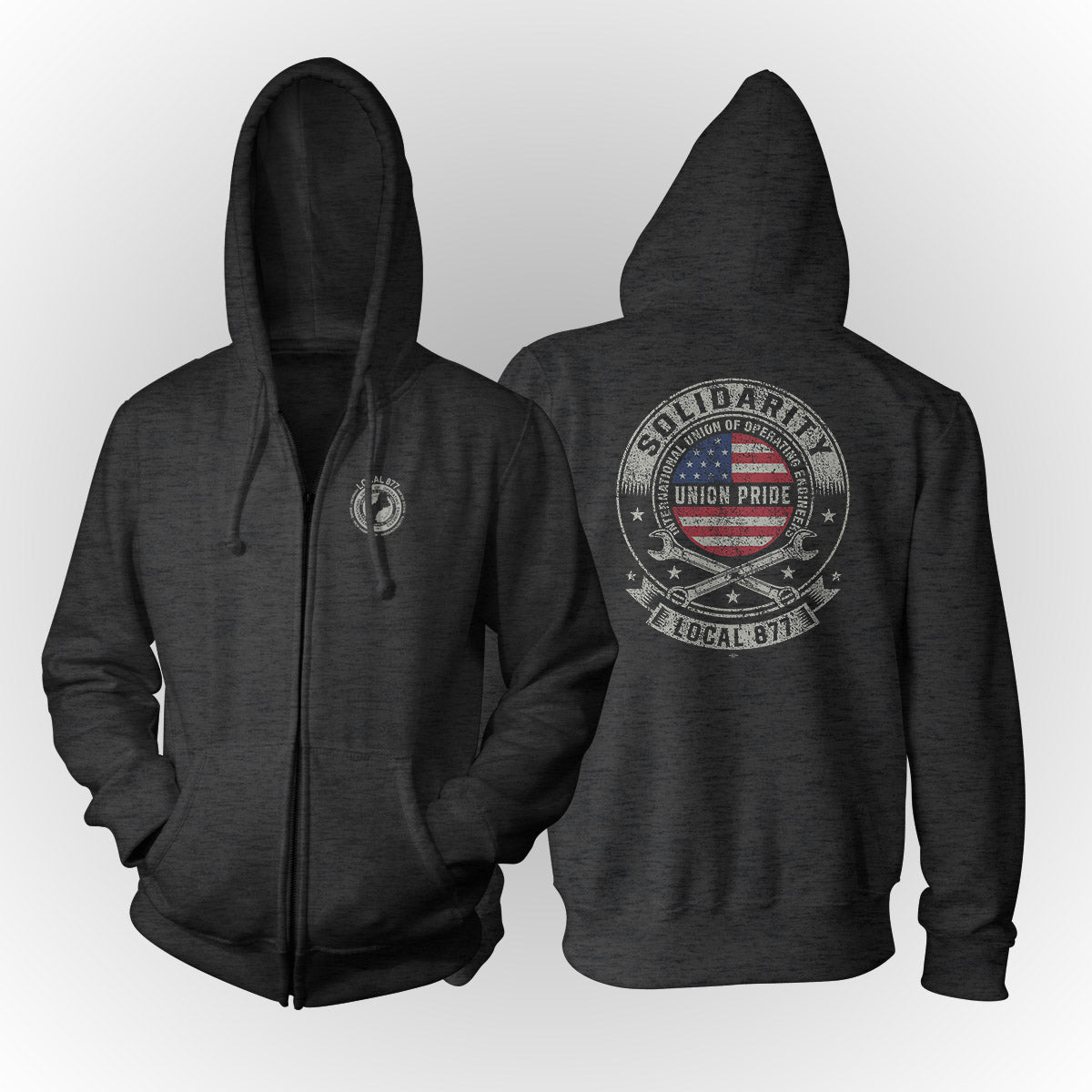 Solidarity IUOE 877 Apparel - Charcoal Heather
