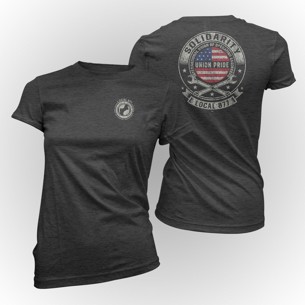 Solidarity IUOE 877 Apparel - Charcoal Heather