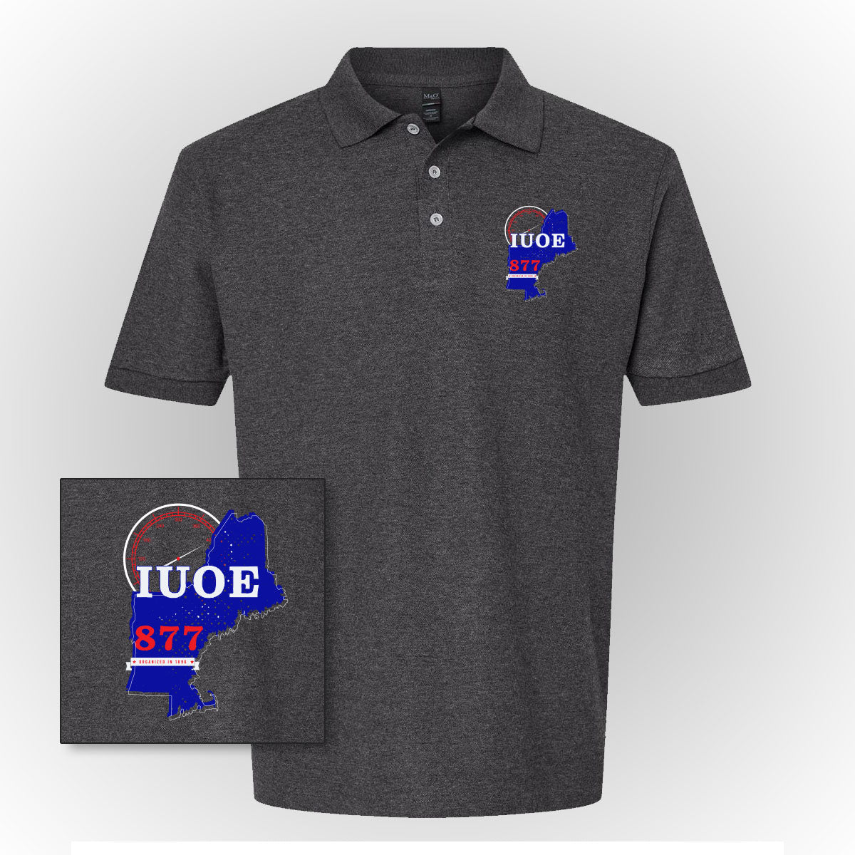 State Shape Logo Polo - IUOE 877