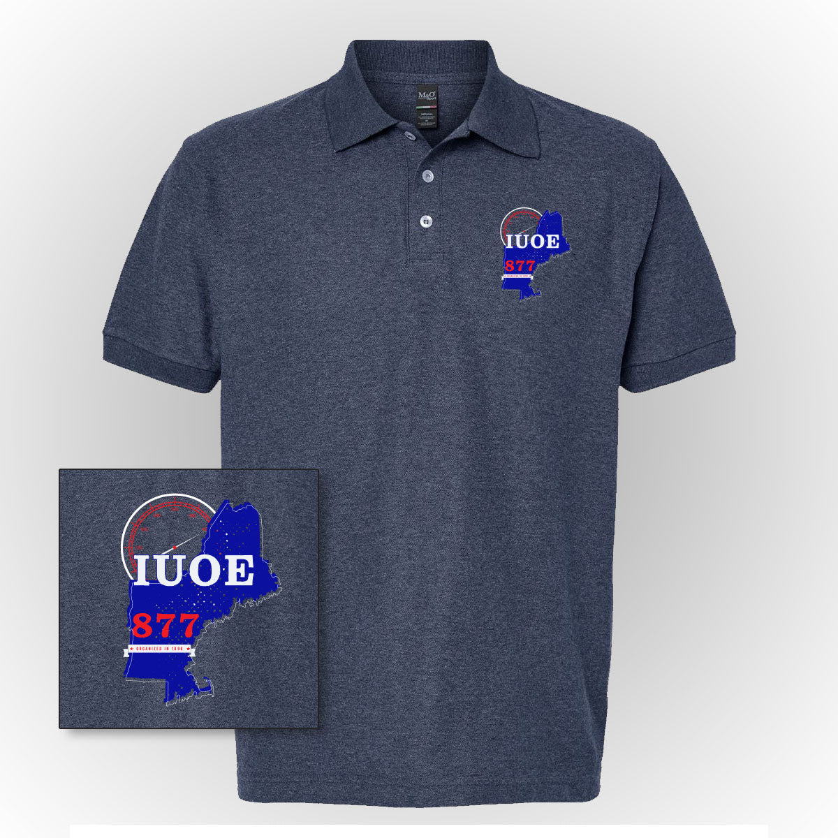 State Shape Logo Polo - IUOE 877