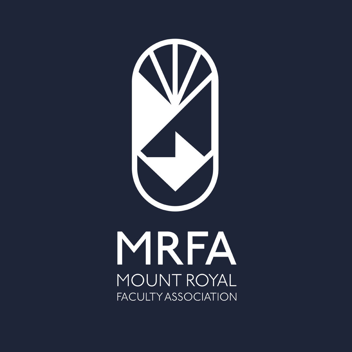 Mount Royal Faculty Association - Basic Logo Navy Apparel