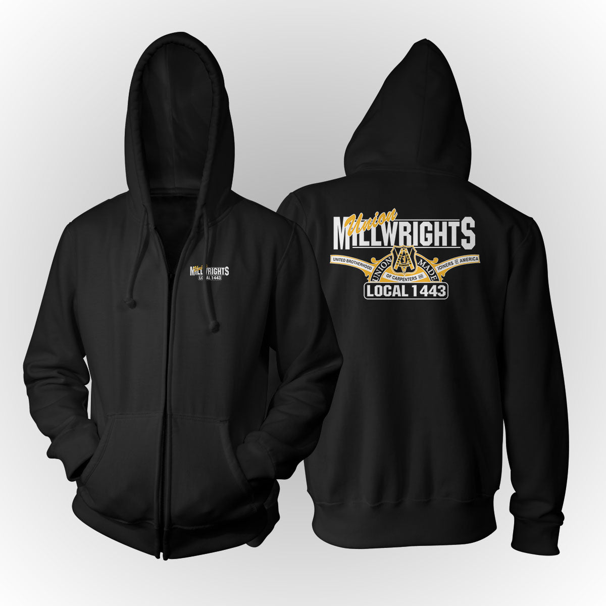 Millwright LU 1443 - Standard Logo Full-Zip Hoodie