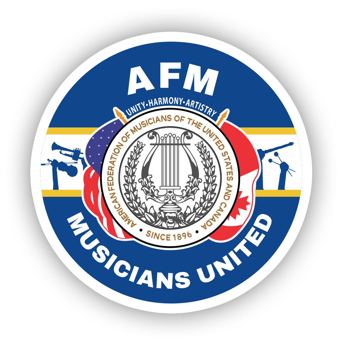 AFM Musicians United Decal