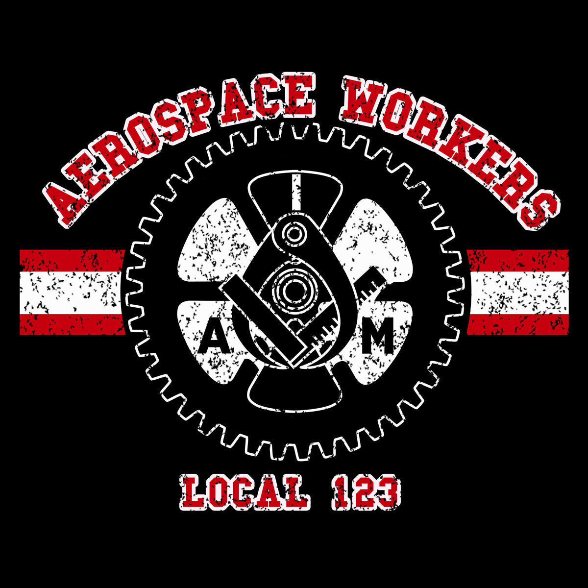 Aerospace Worker Collegiate Red & White Apparel