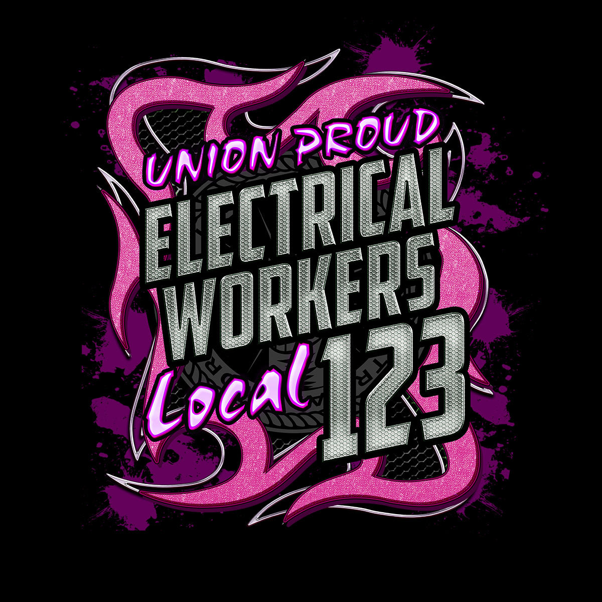 IBEW - Pink Metal Apparel