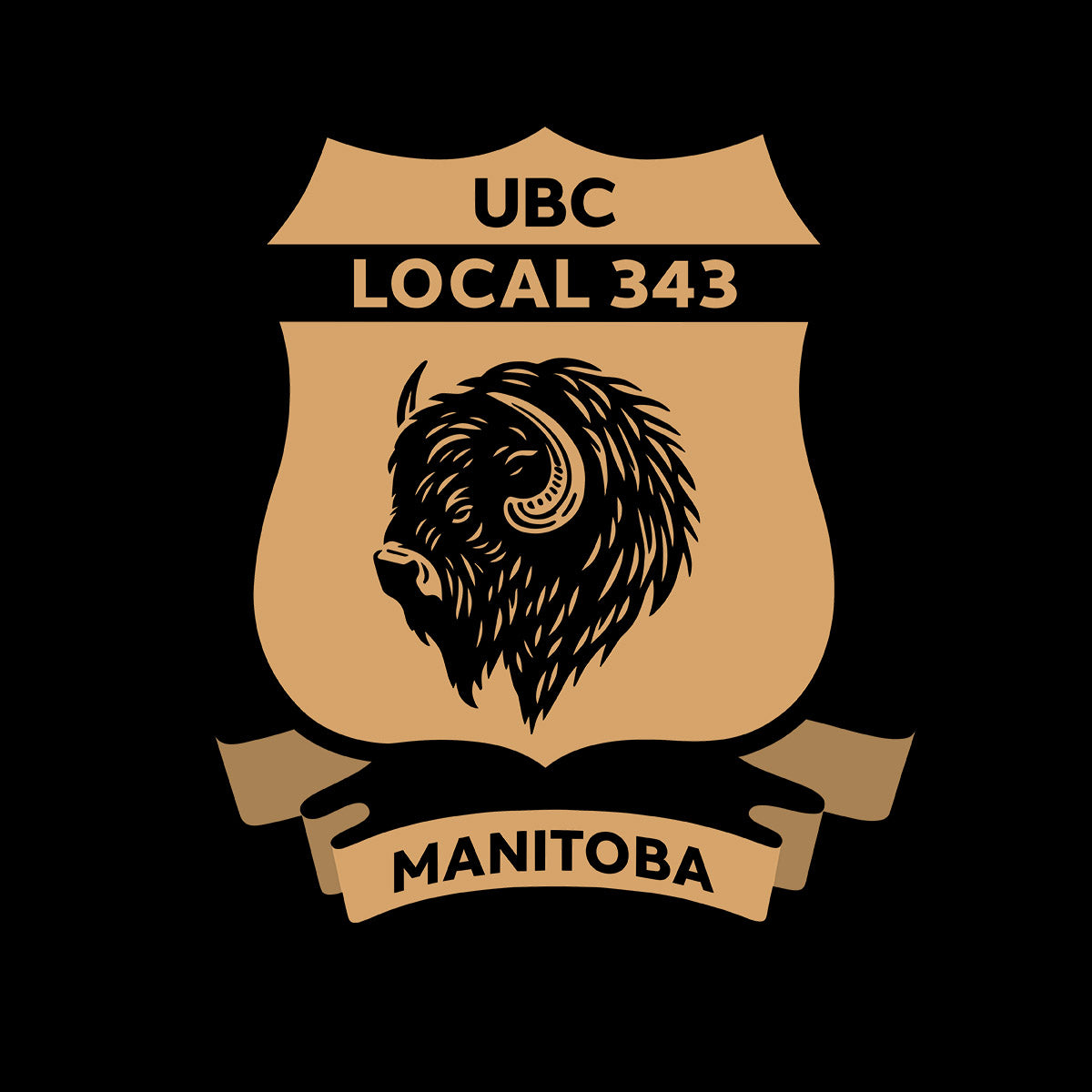 Carpenters 343 - Bison Badge Logo Apparel