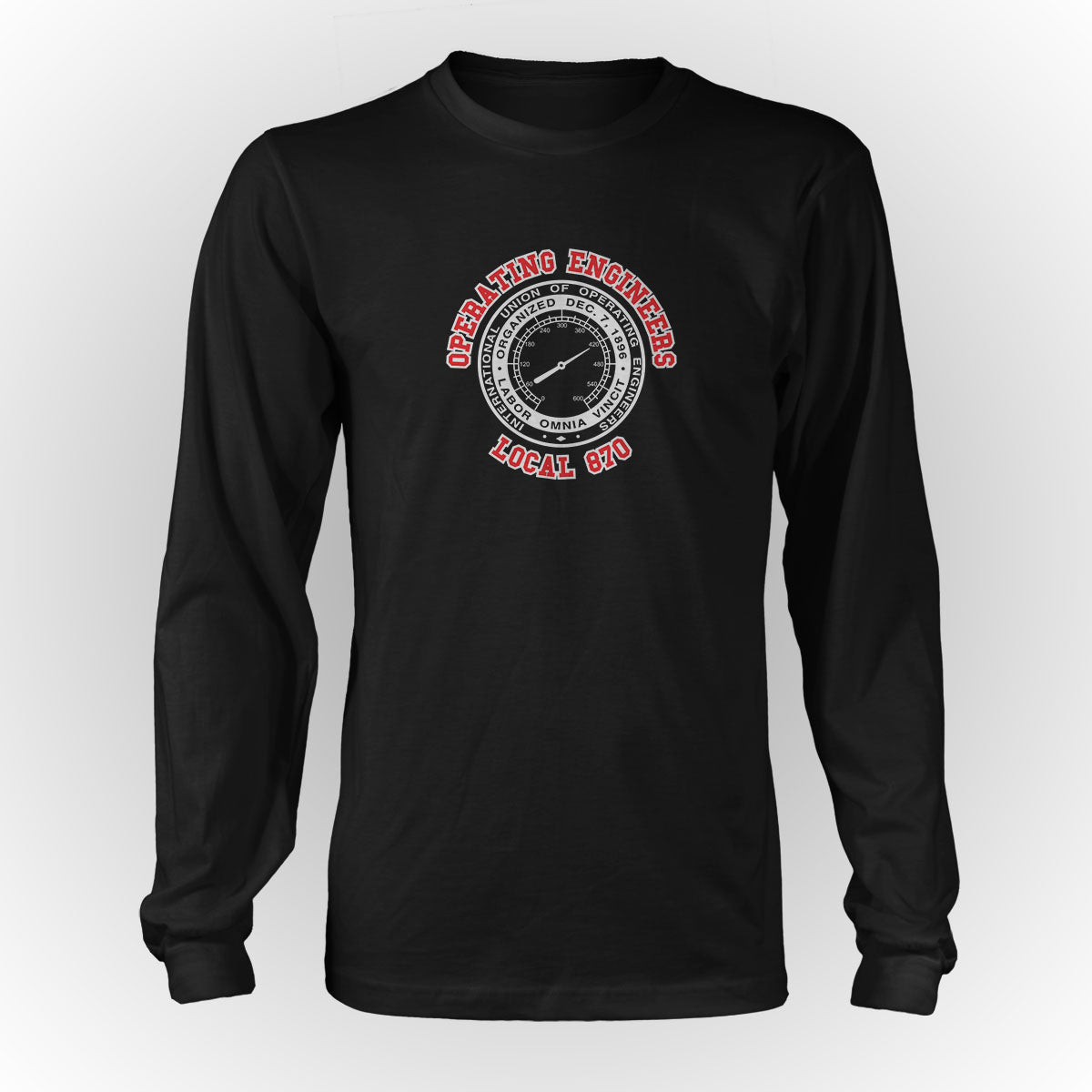 IUOE 870 - Red and White Design (Black)