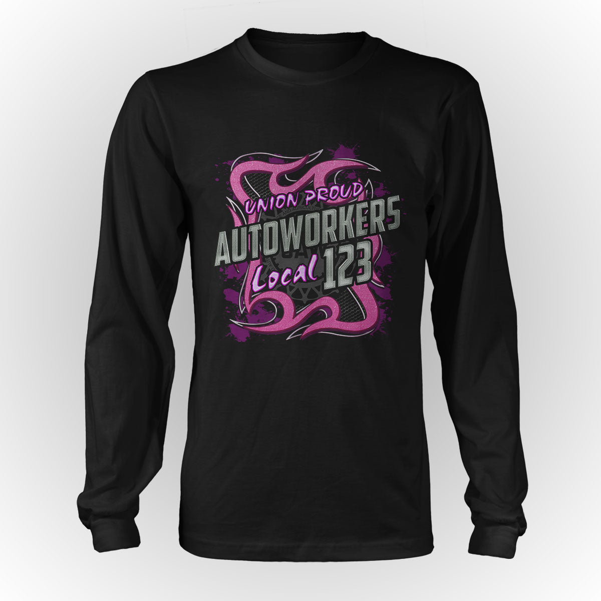 UAW - Autoworkers Pink Metal