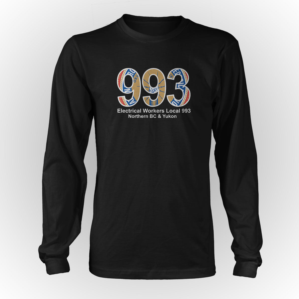 IBEW 993 - Masked Logo Apparel (White)