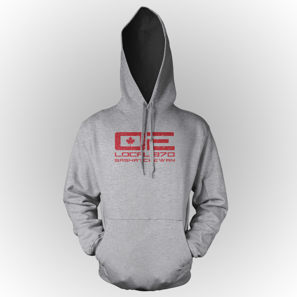 IUOE 870 - Red Logo (Heather Gray)