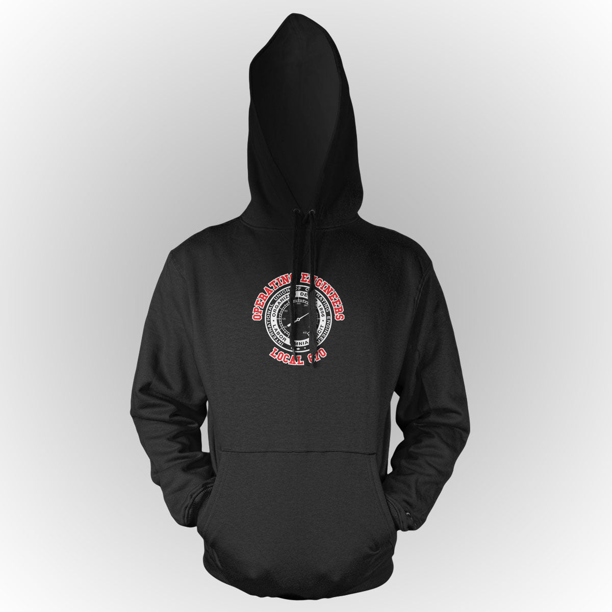 IUOE 870 - Red and White Design (Black)