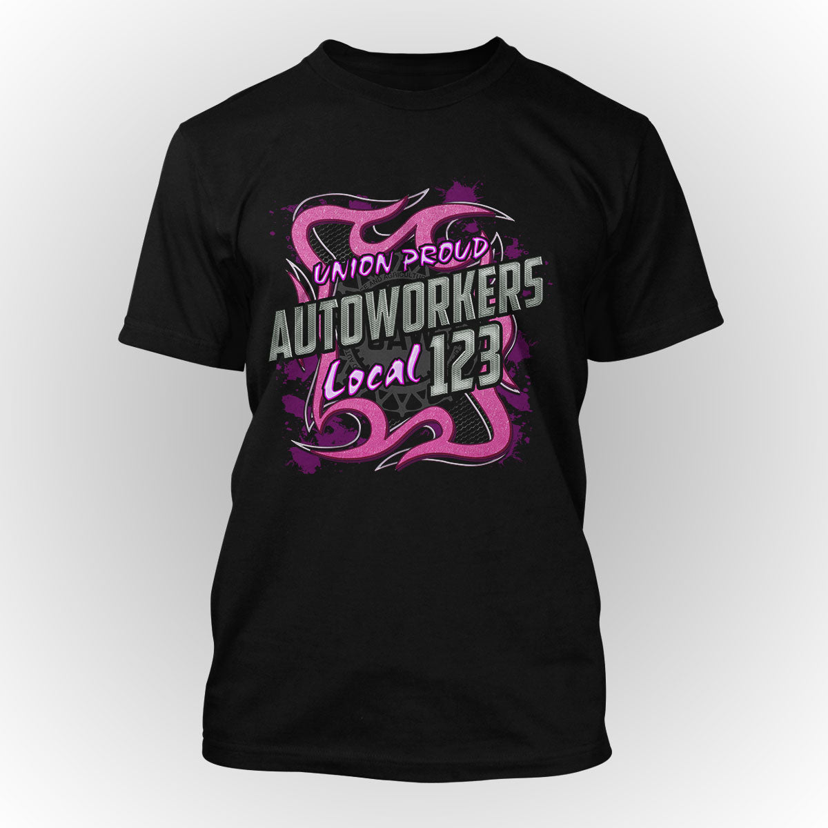 UAW - Autoworkers Pink Metal