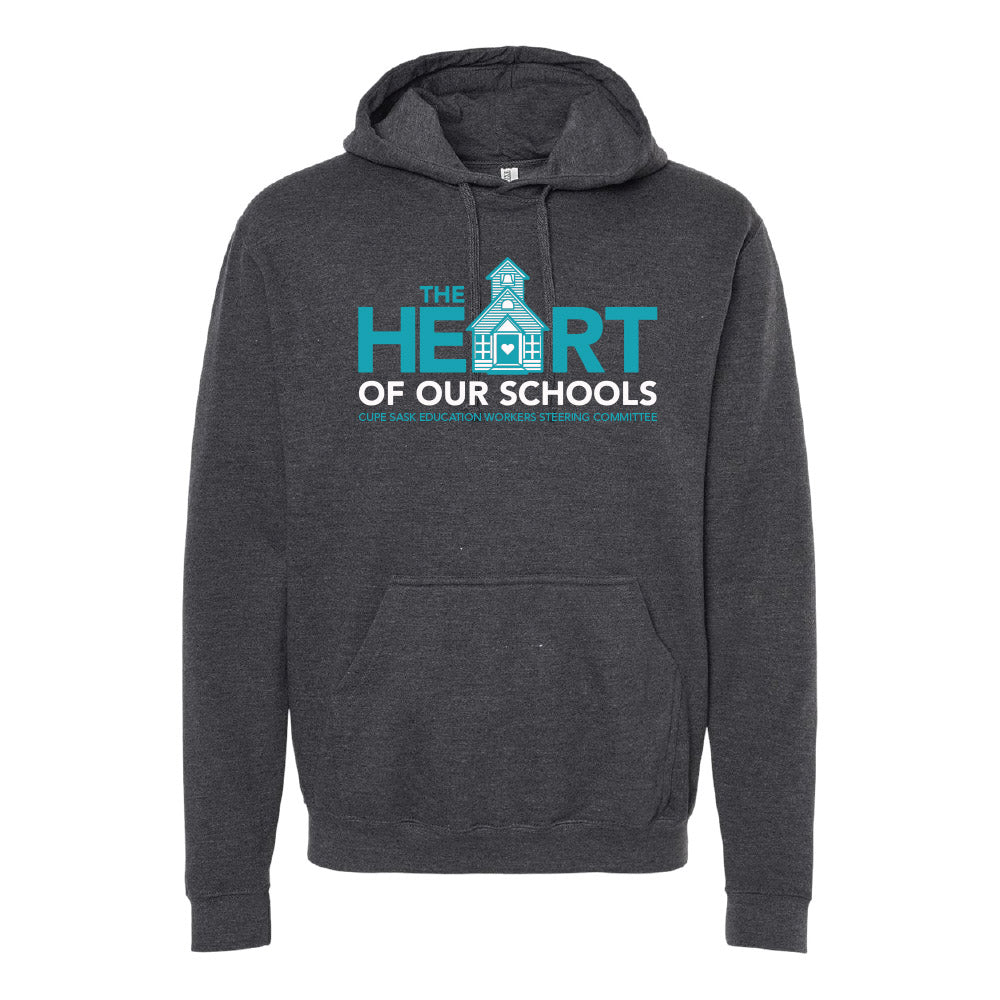 Teal Heart Of Our Schools - Pullover Hoodie