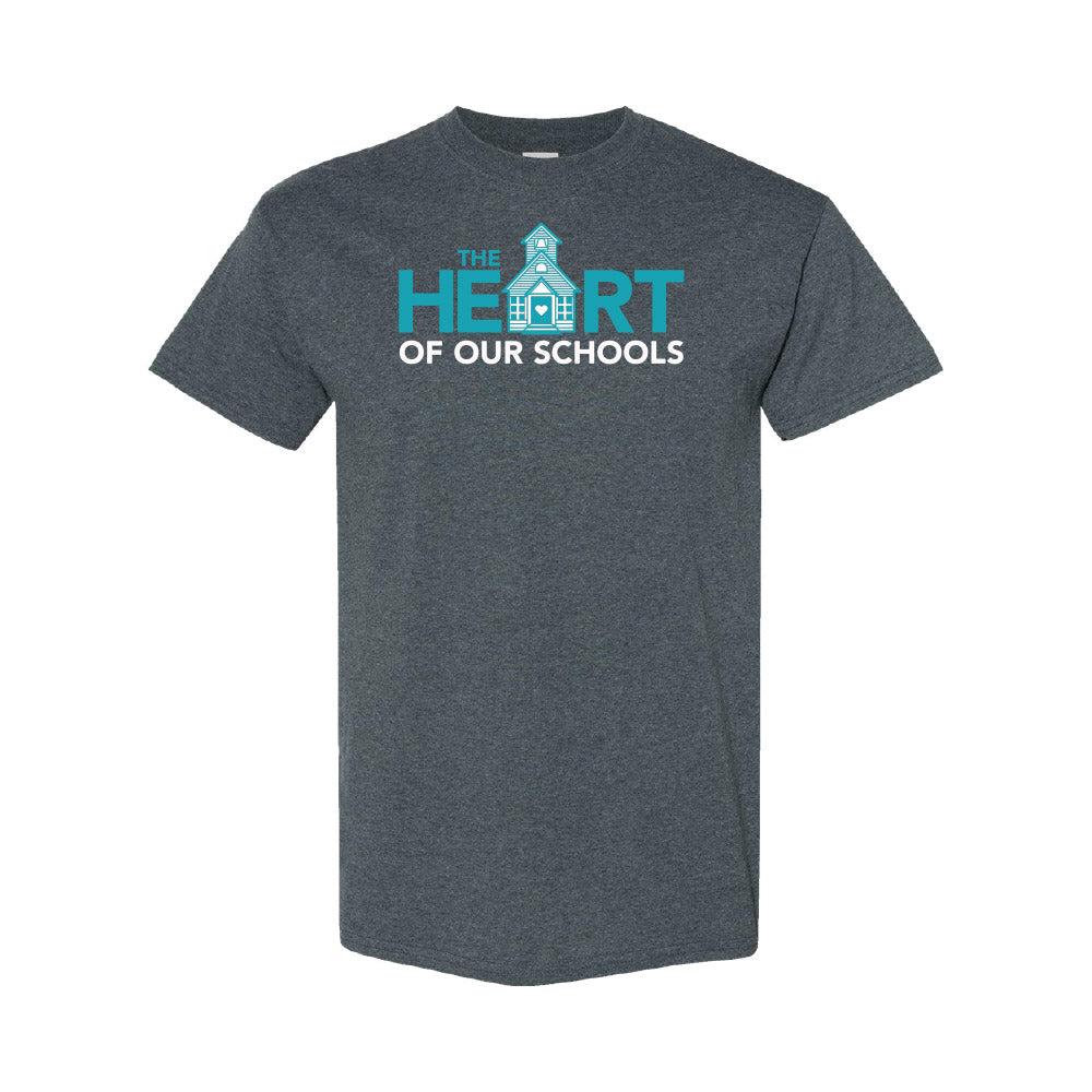 Teal Heart Of Our Schools - Unisex T-shirt