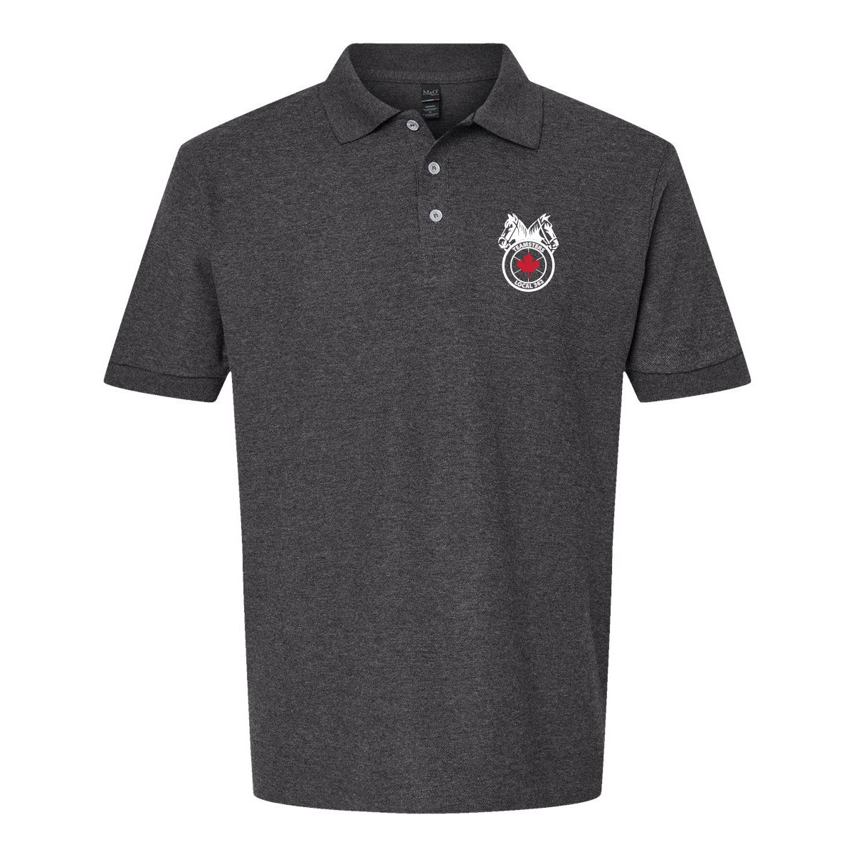 Teamsters 362 Mens Polo - Red & White Logo