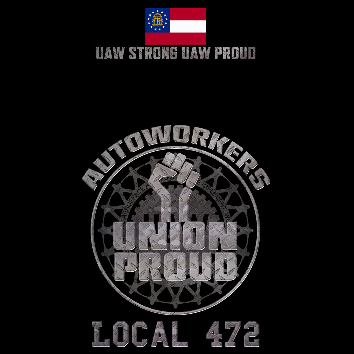 UAW 472 - Iron Fist Apparel - w/ Left Sleeve Print