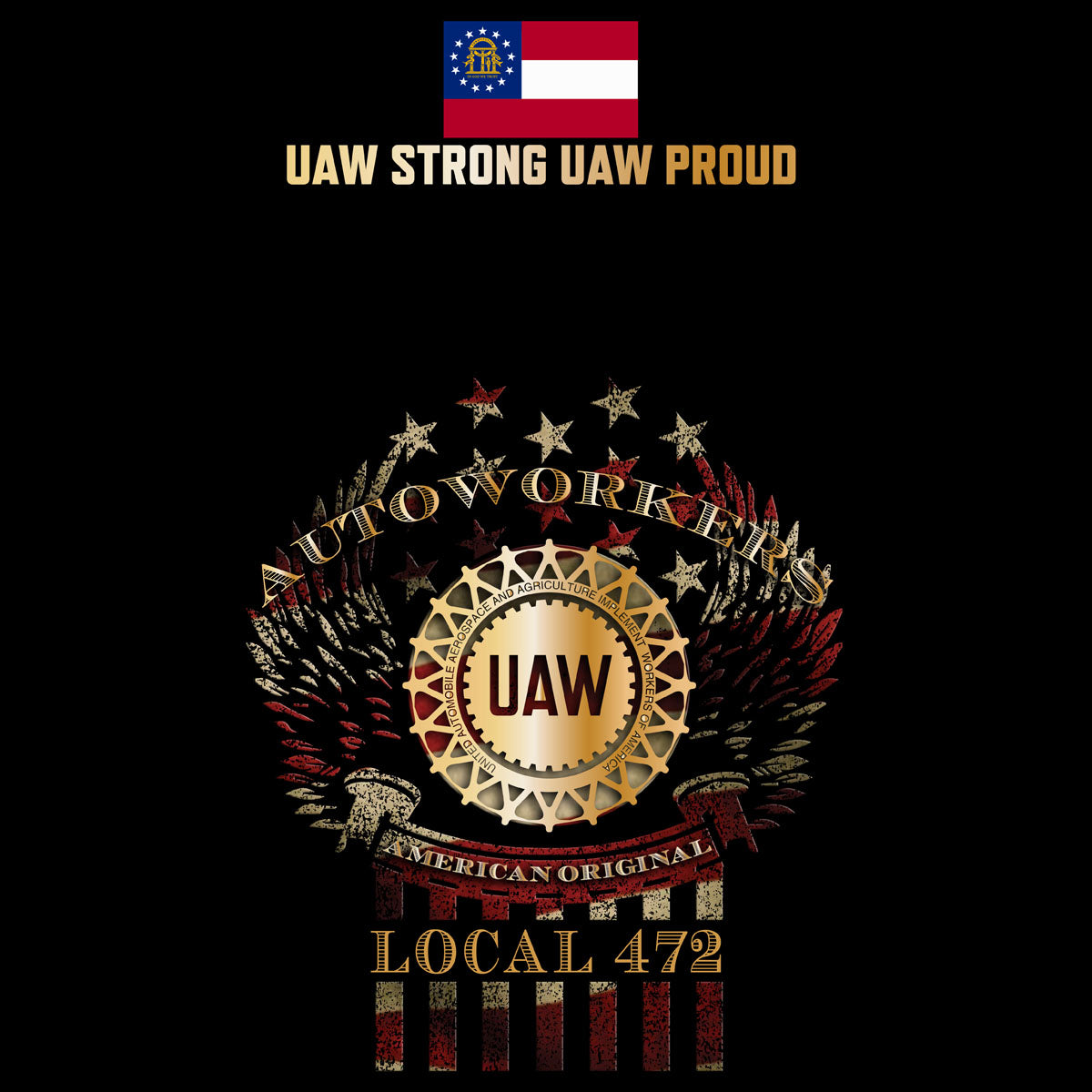 UAW 472 - Winged Apparel - w/ Left Sleeve Print