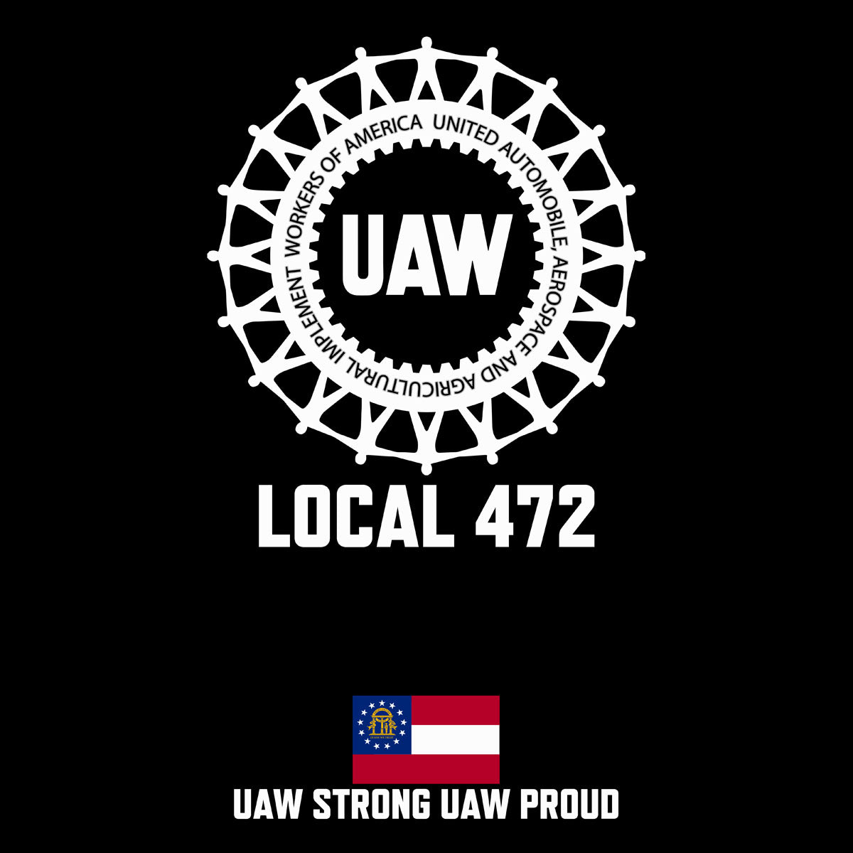 UAW 472 - Basic Logo Flag Apparel /w Left Sleeve