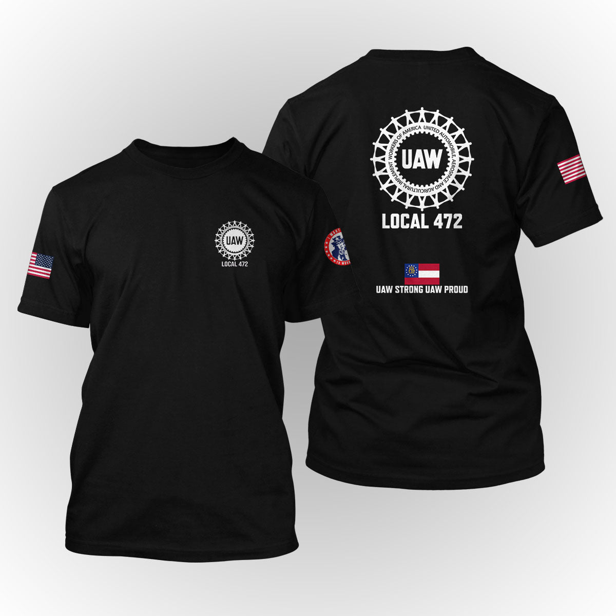 UAW 472 - Basic Logo Flag Apparel /w Left Sleeve