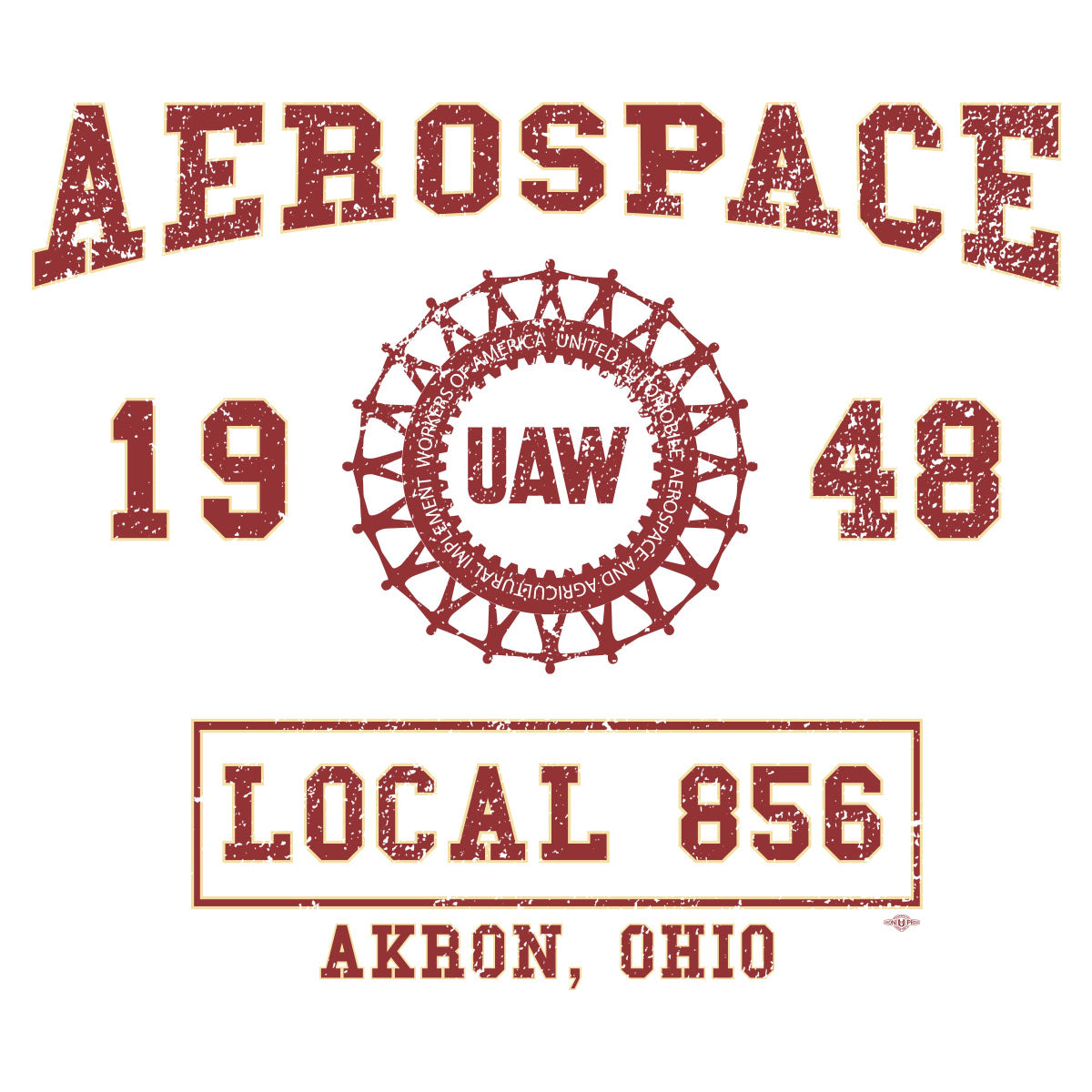 Collegiate Design UAW 856 Apparel - White