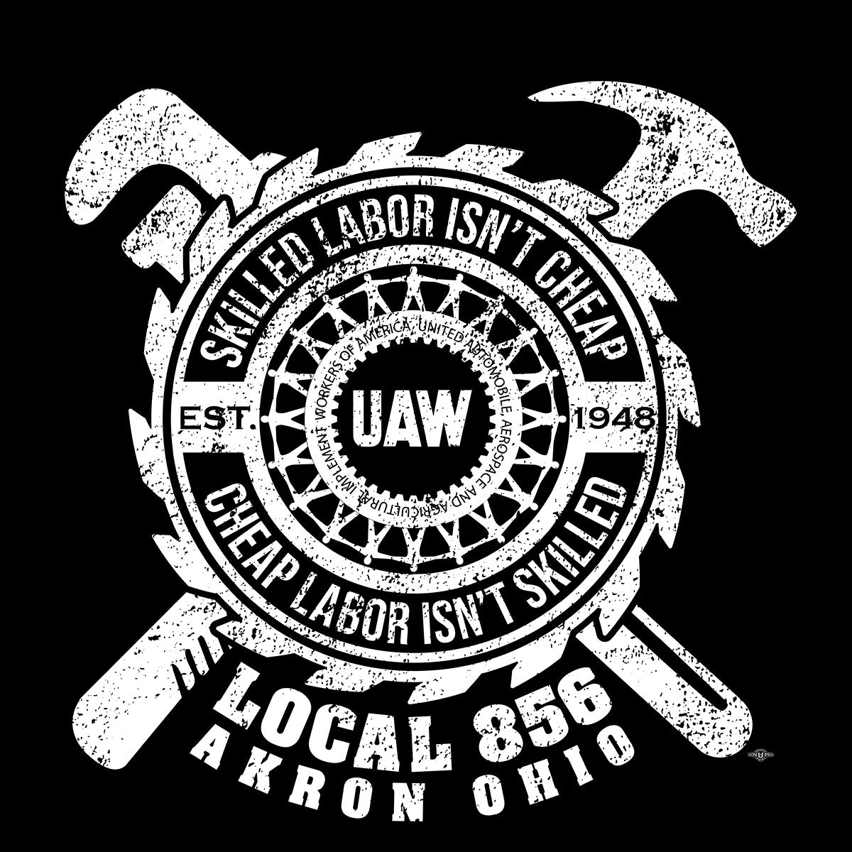Skilled Trades UAW 856 Apparel - Black