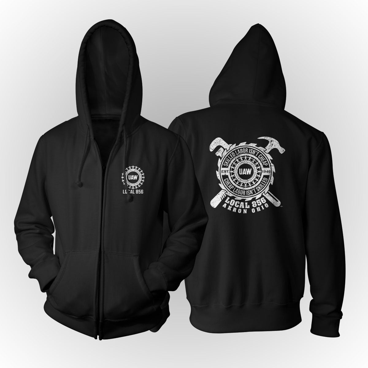 Skilled Trades UAW 856 Apparel - Black