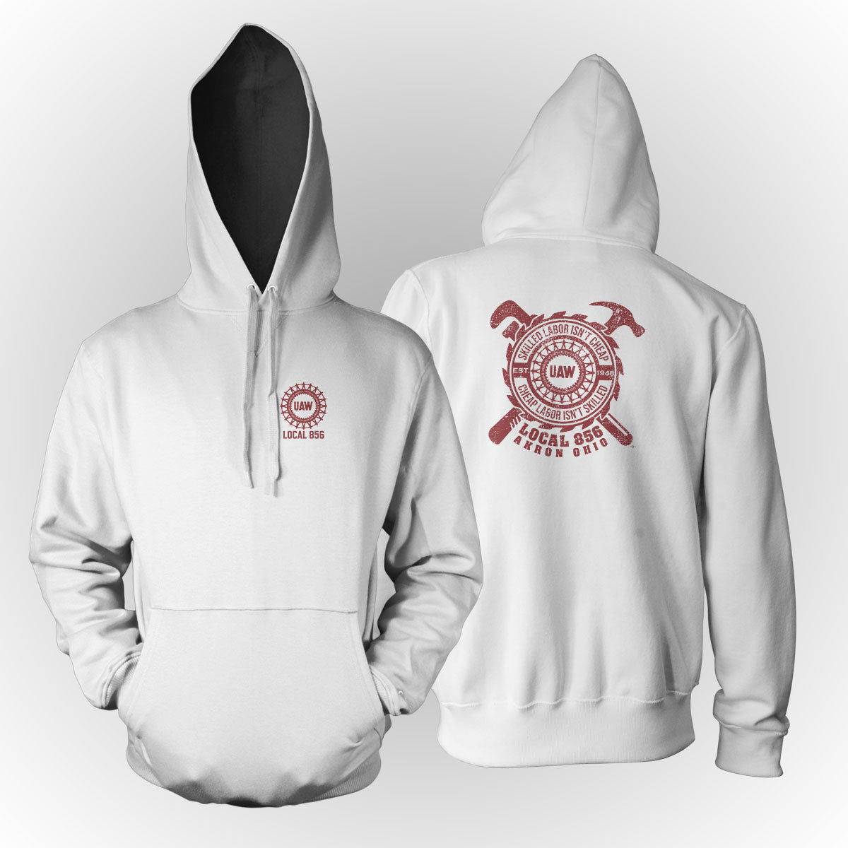 Skilled Trades UAW 856 Apparel - White
