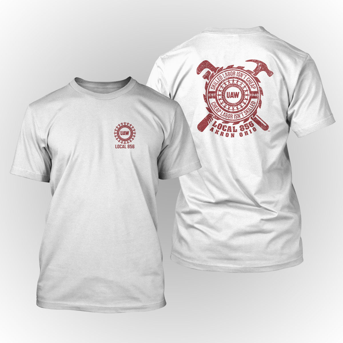 Skilled Trades UAW 856 Apparel - White
