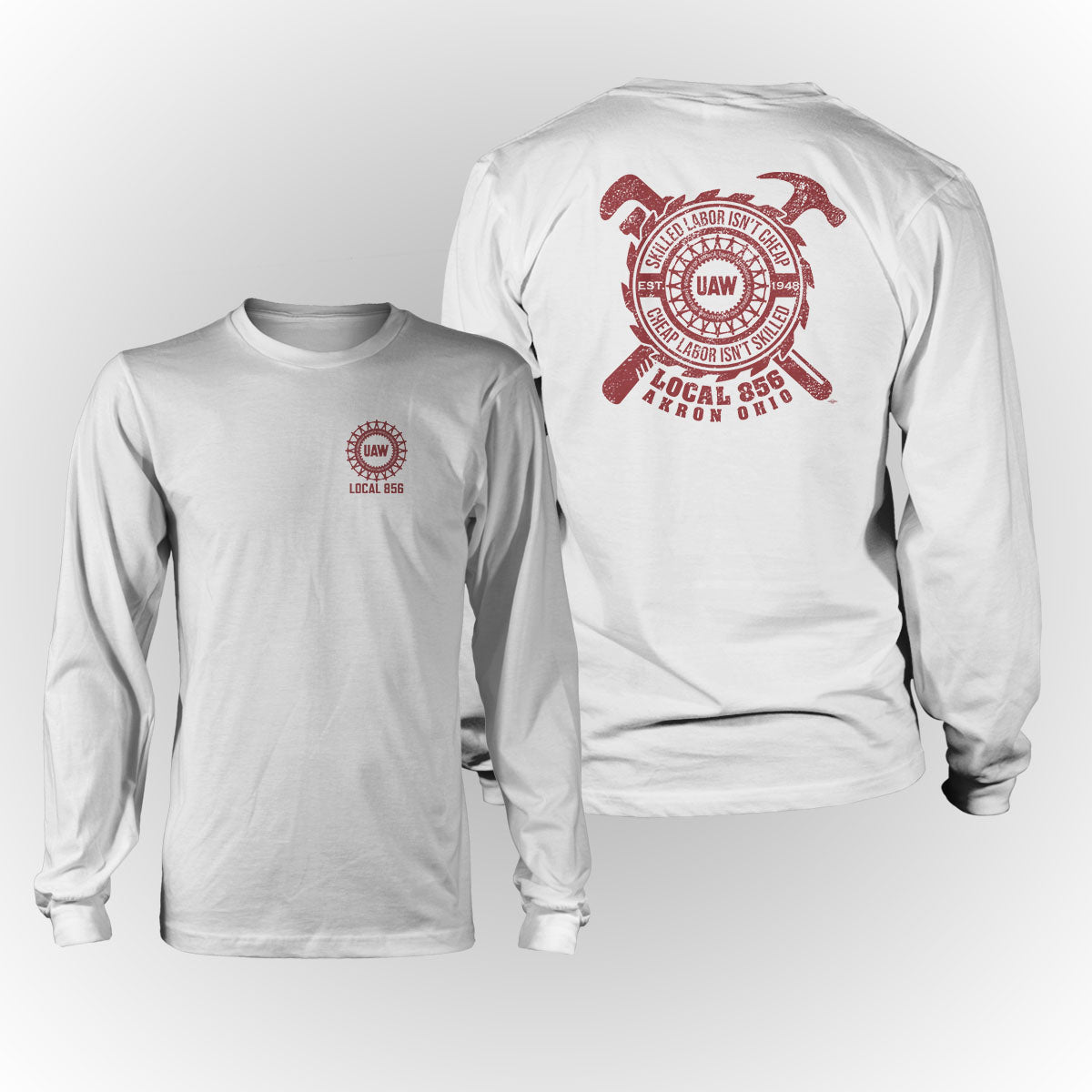 Skilled Trades UAW 856 Apparel - White