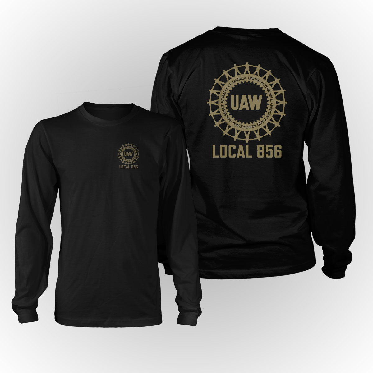 Gold UAW 856 Apparel - Black