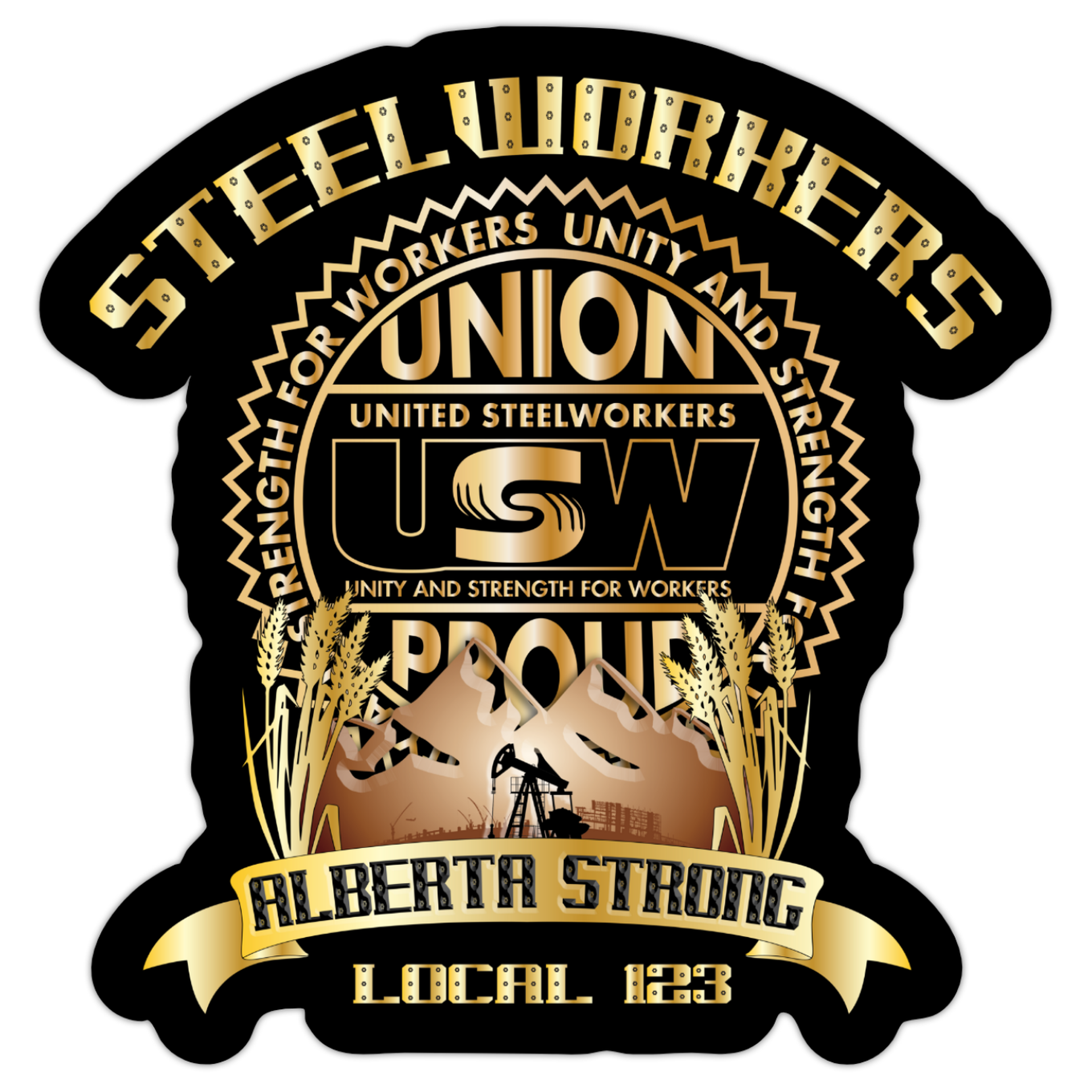 USW Alberta Strong Decal