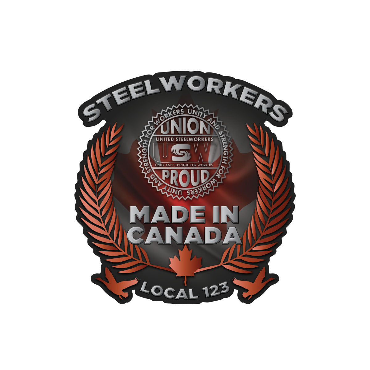 USW Canadian Decal
