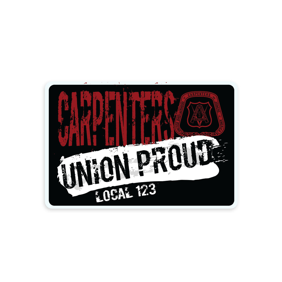 Carpenters - Union Proud Splatter Decal