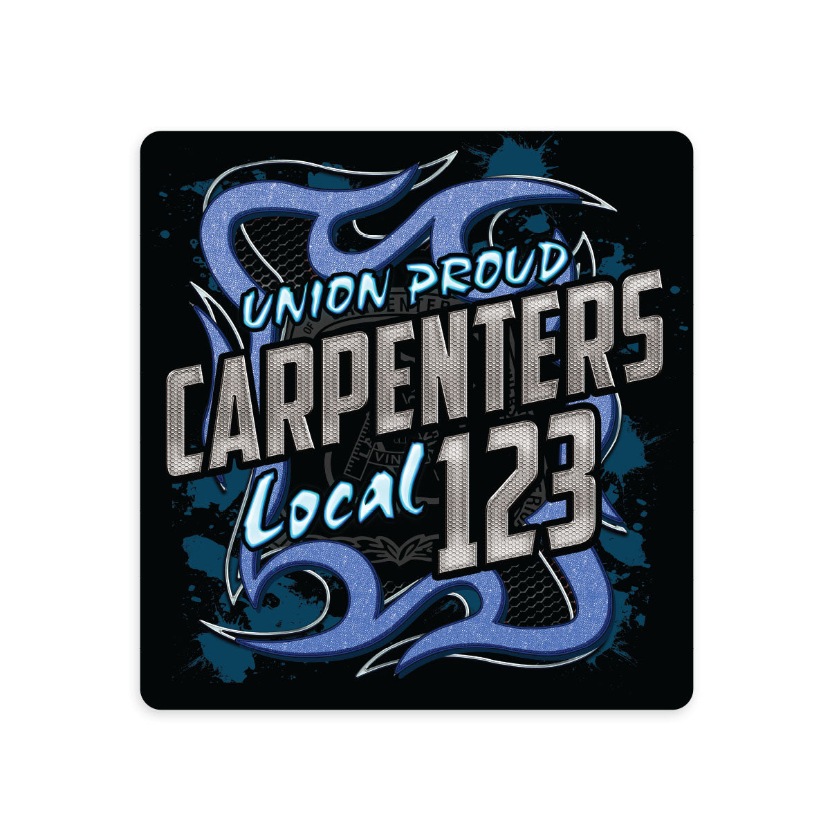 Carpenters - Blue Metal Decal