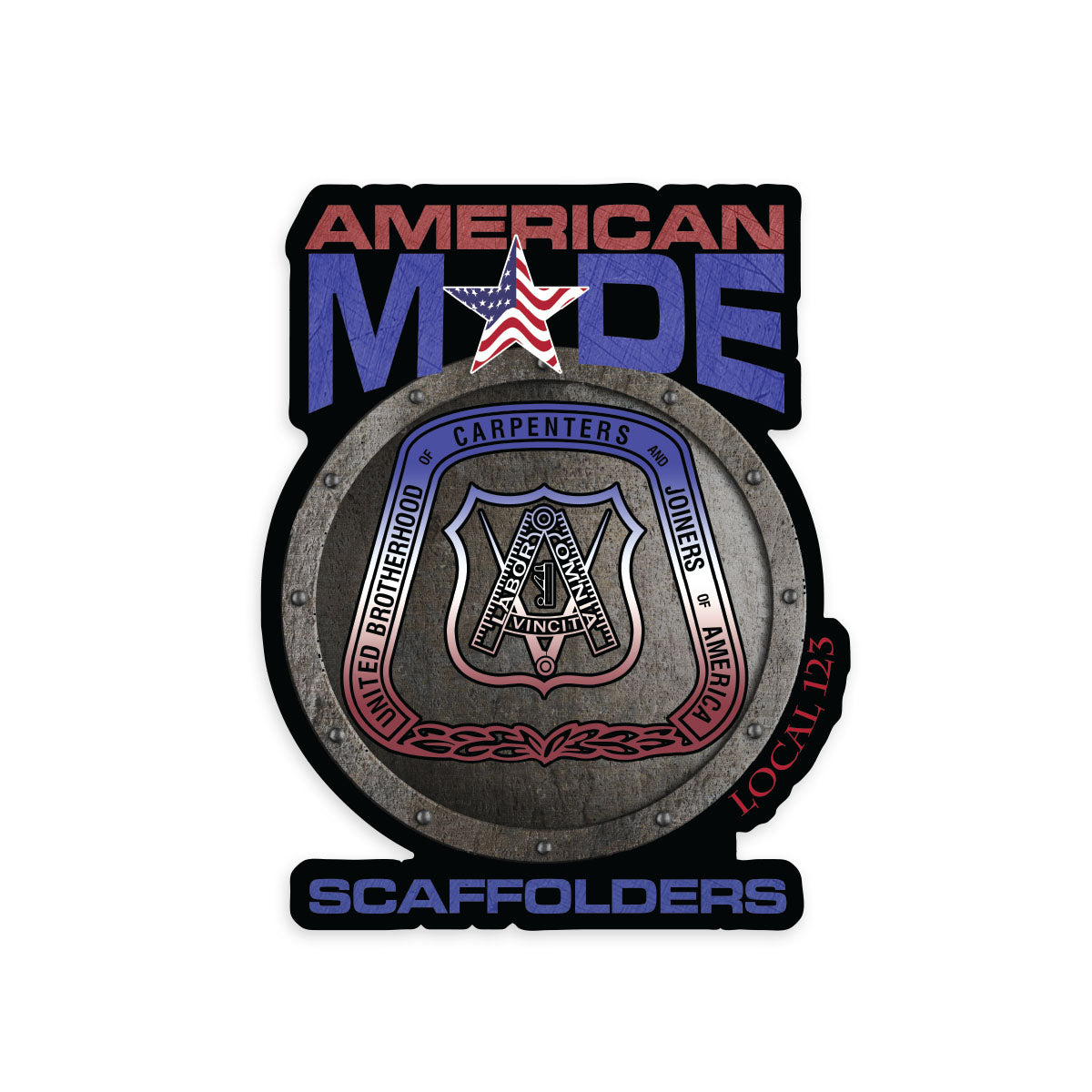 Scaffolders - Round America Decal