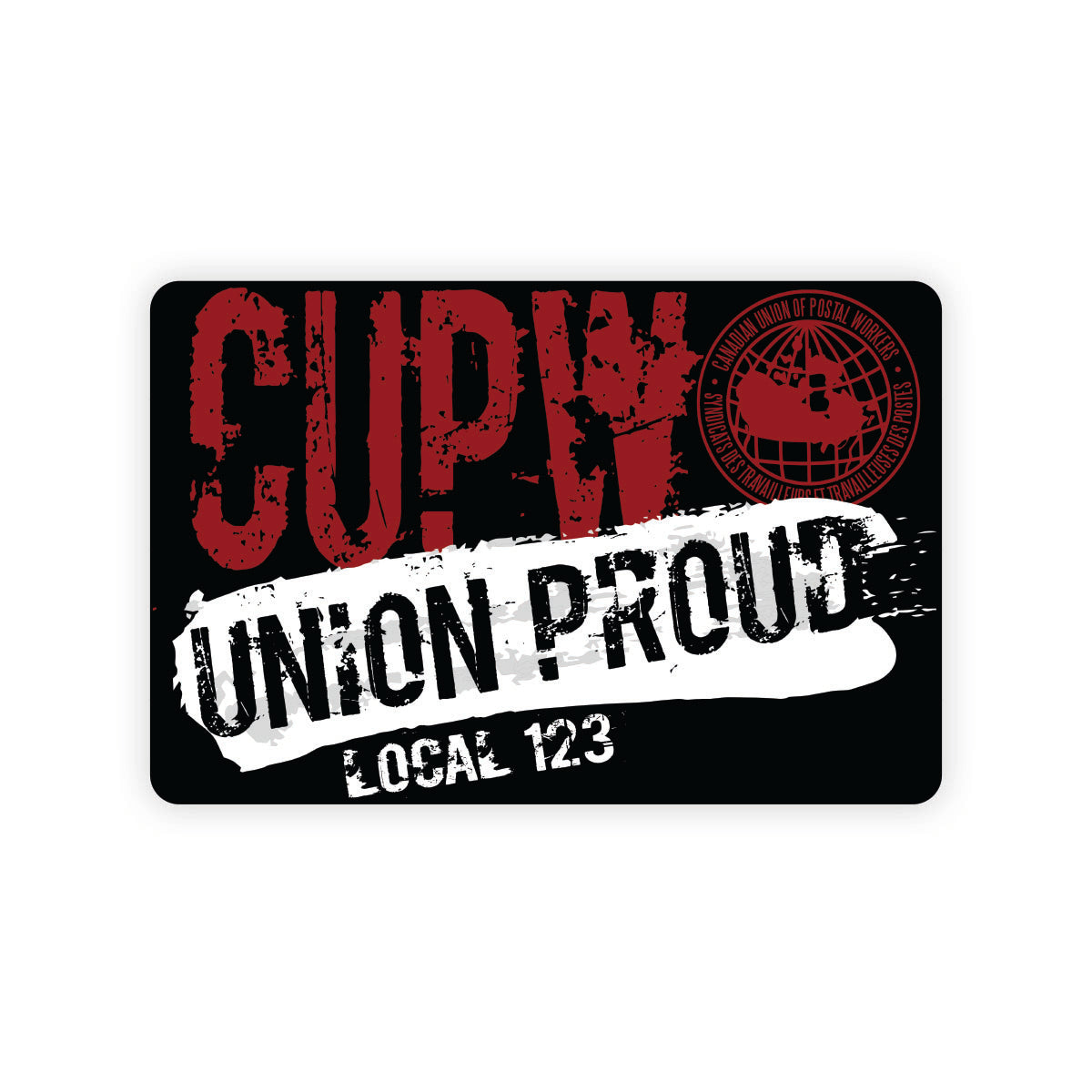 CUPW Union Proud Splatter Decal