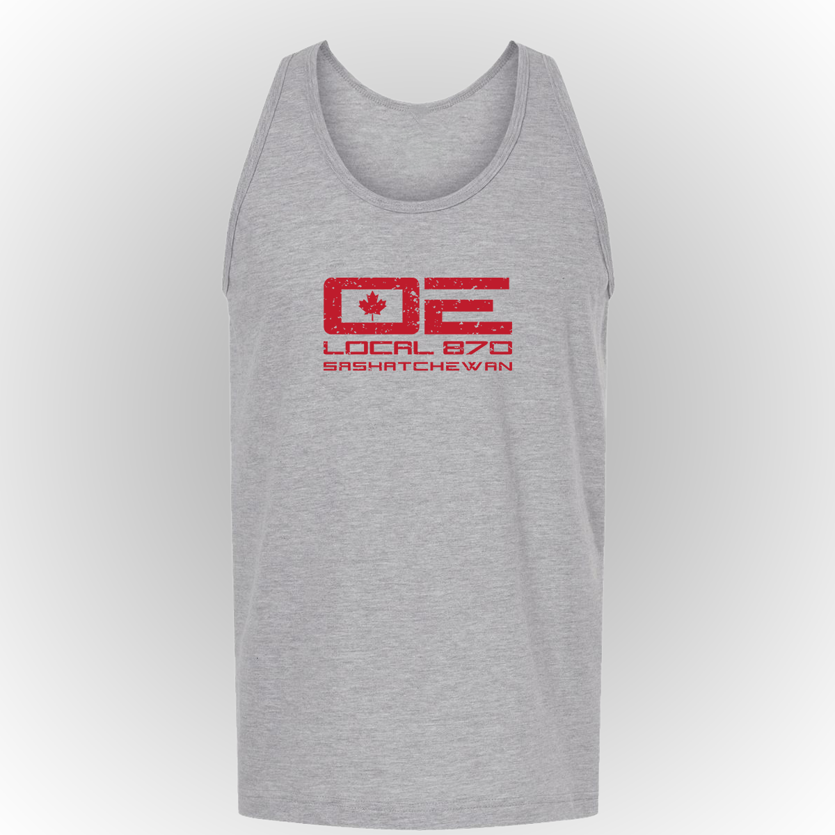 IUOE 870 - Red Logo Tank Top (Heather)