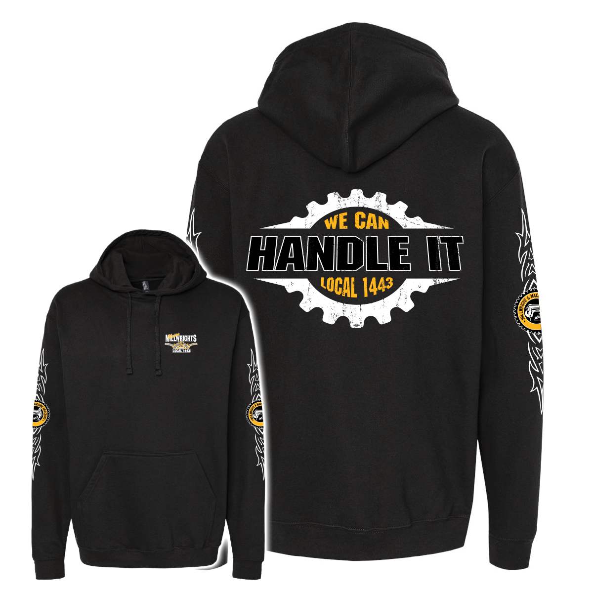 Millwright LU 1443 - Retro Pull-Over Hoodie