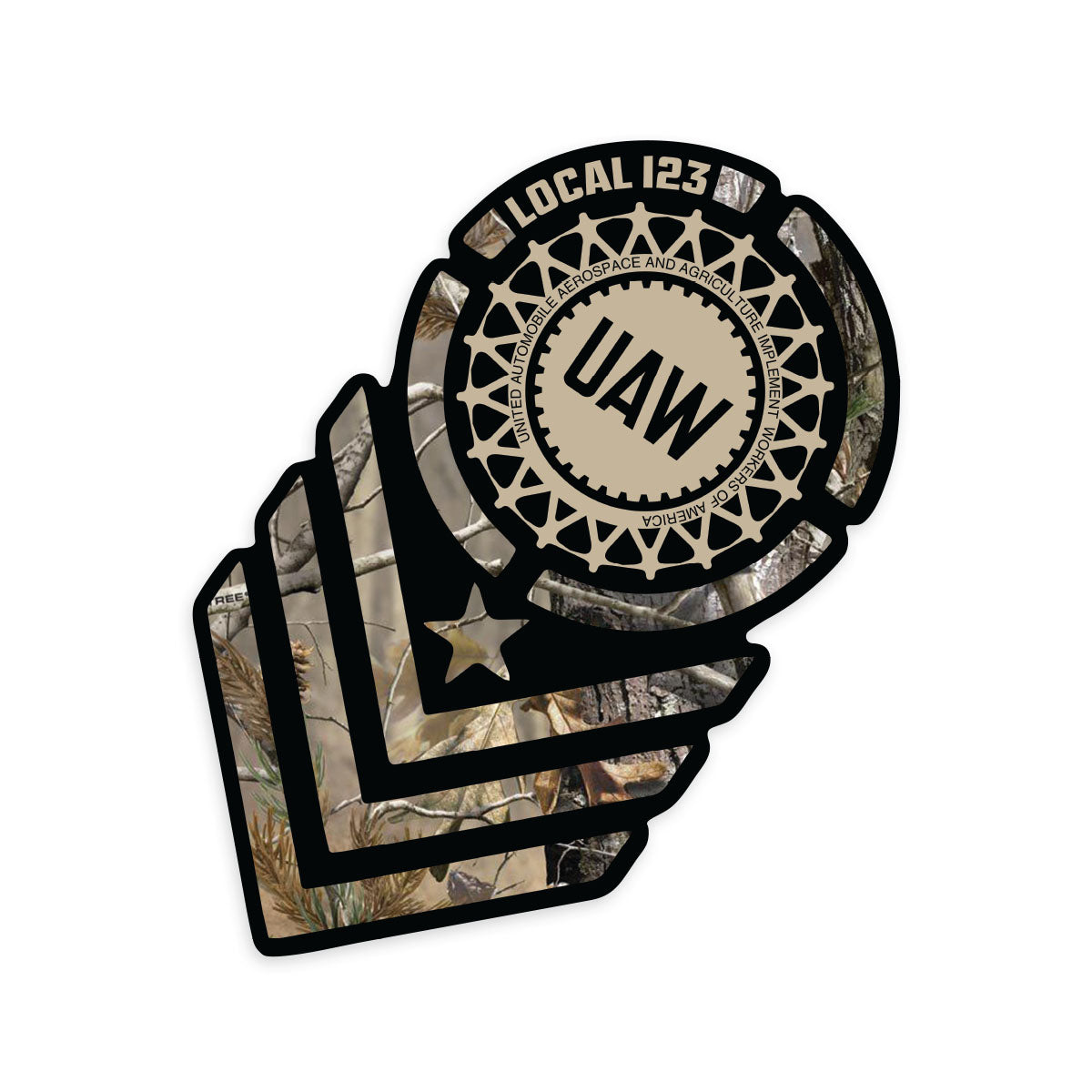 UAW Military Decal