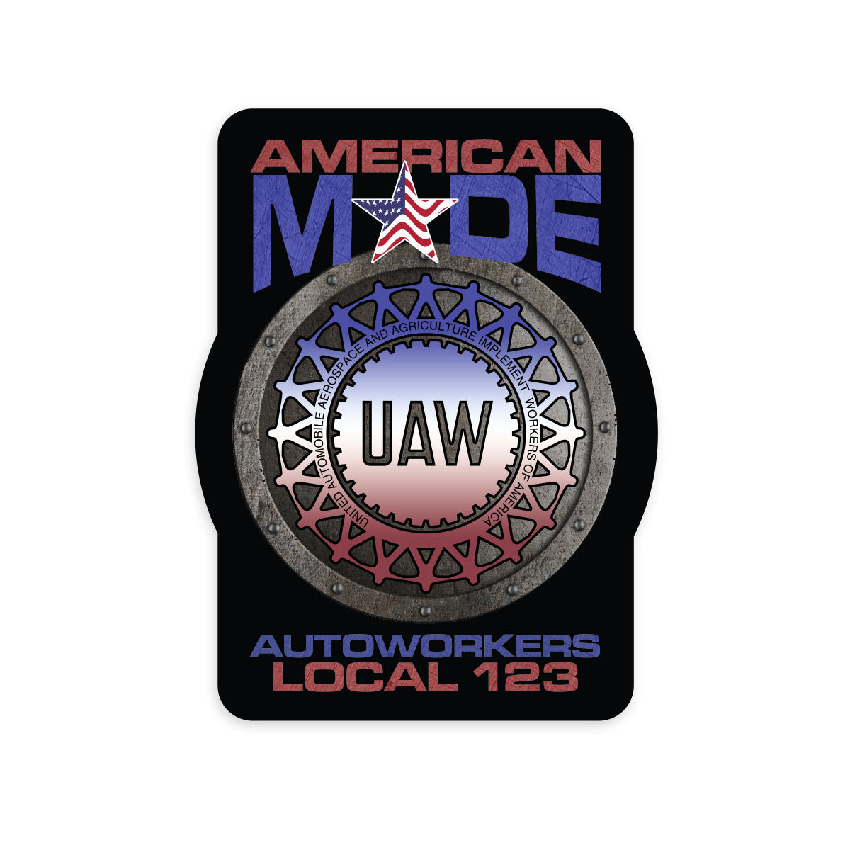 Auto Workers Round America Decal