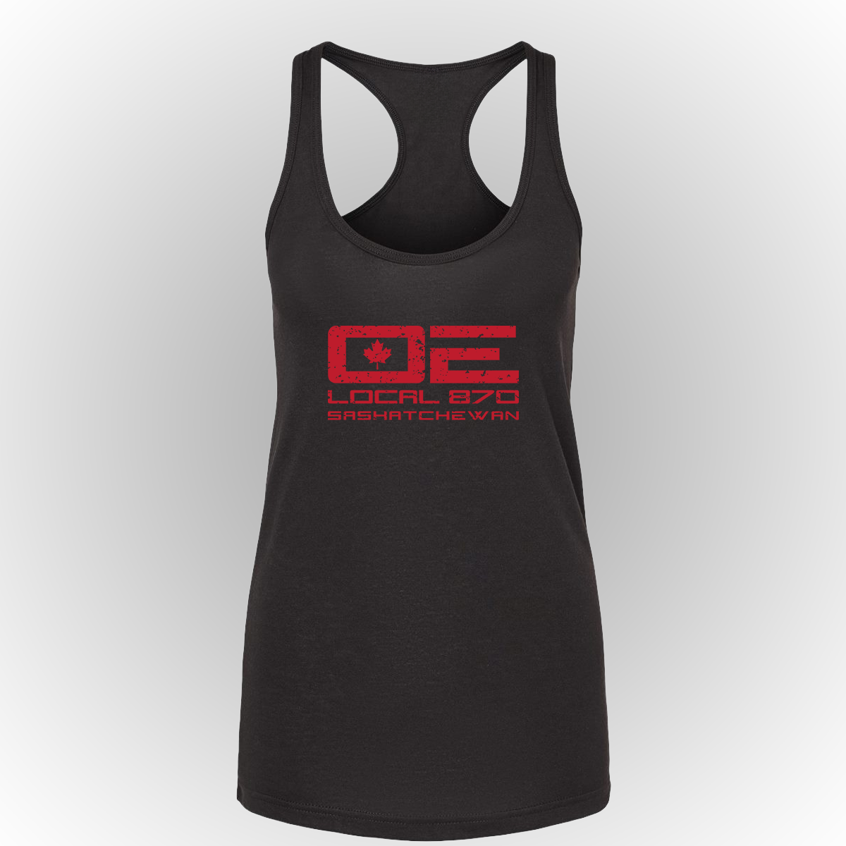 IUOE 870 - Red Logo Tank Top (Black)
