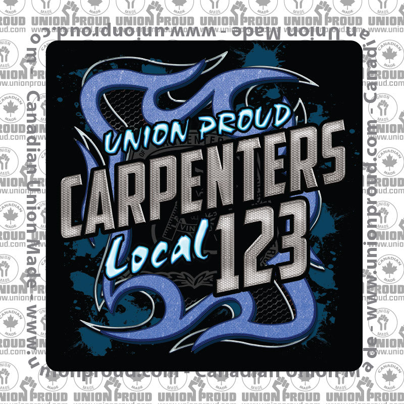 Carpenters Blue Metal Decal